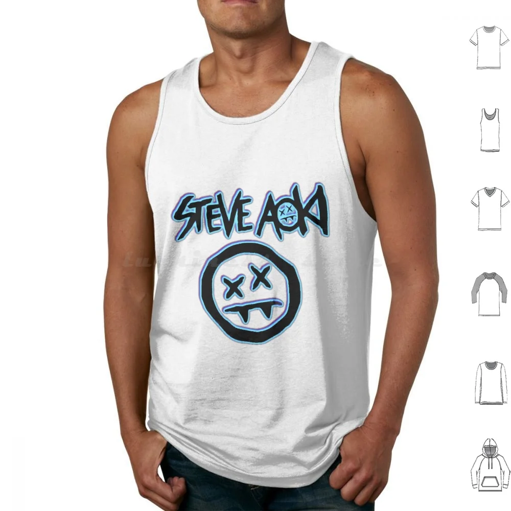 Aoki Style Tank Tops Print Cotton Steve Aoki Dj Music Edm Steve Aoki Electro Festival Ultra Garrix House Techno Electronic