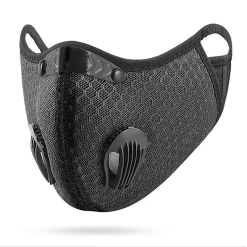 1pcs The active carbon filter mask with a single bicycle mask PM2.5 anti-pollution can wash open sport training mask