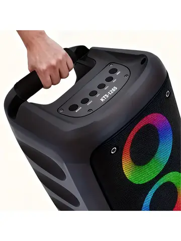 Handle protection cover for JBi Boombox 1/2/3 portable speakers - non-slip handle, durable fabric with black checkered design