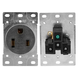 Black 50A 125V/250V NEMA 6-50R American 3pole industry socket generator control panel power socket connector