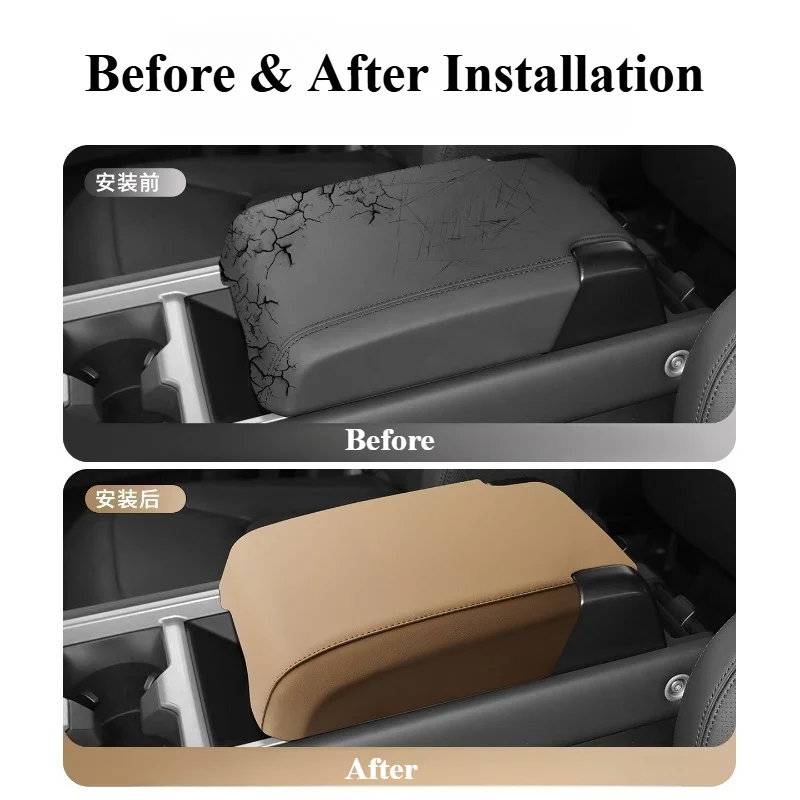 Center Console Armrest Cover & Protector for Land Rover Defender 110 90 Genuine Leather Interior Accessories