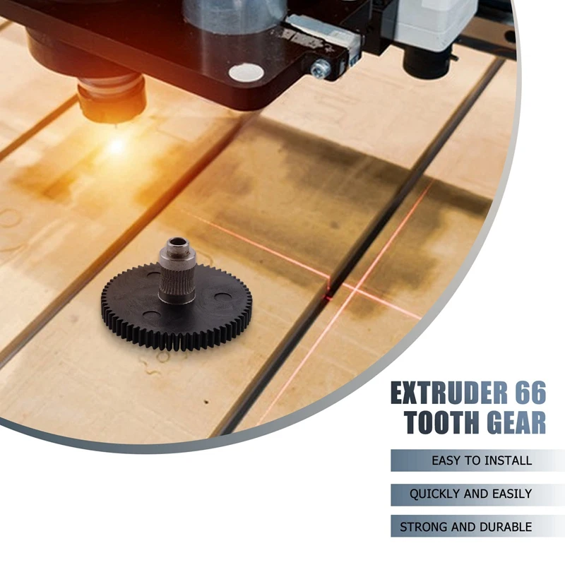 For Artillery Sidewinder X1 Extruder Gear With 66-Tooth Stainless Steel And Plastic For Aero Extruder Feed Gear