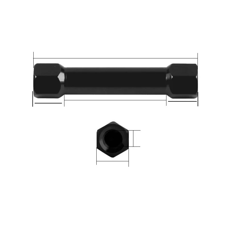 

5Pc M3 Series Colorful Aluminum Alloy Hexagon Double-End Threaded Standoff Through Hole Inner Round Support Screw Length 10-50mm