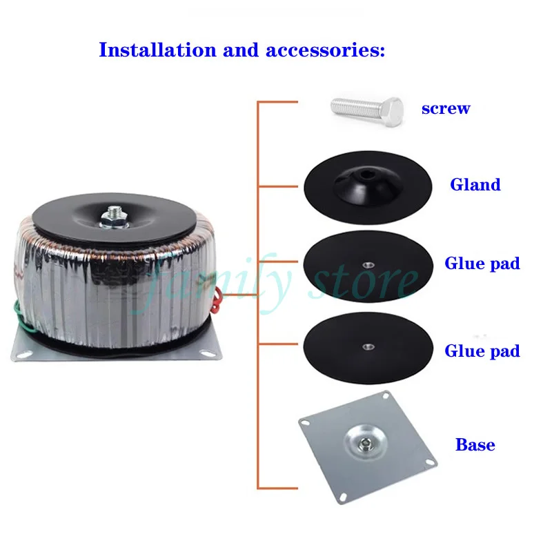 Imagem -06 - Transformador Toroidal para Amplificador de Potência Saída Dupla 12v Dual 15v Dual 18v Dual 24v Dual 36v Dual 38v 300w