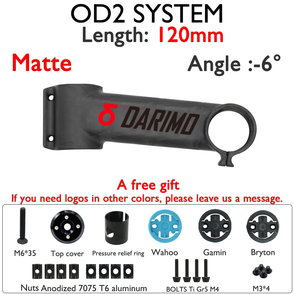 DARIMO IX2 Carbon Bike Stem 31.8mm 6°/-17°