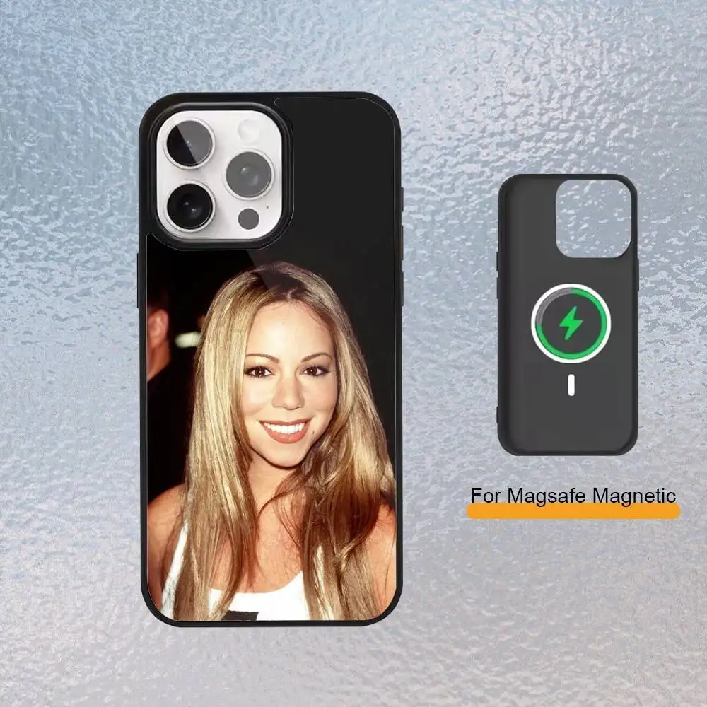 Mariah C-Carey Phone Case for iPhone 17,16,15,14,13,12,11 Plus,Pro Max Magnetic Wireless Charging Cover