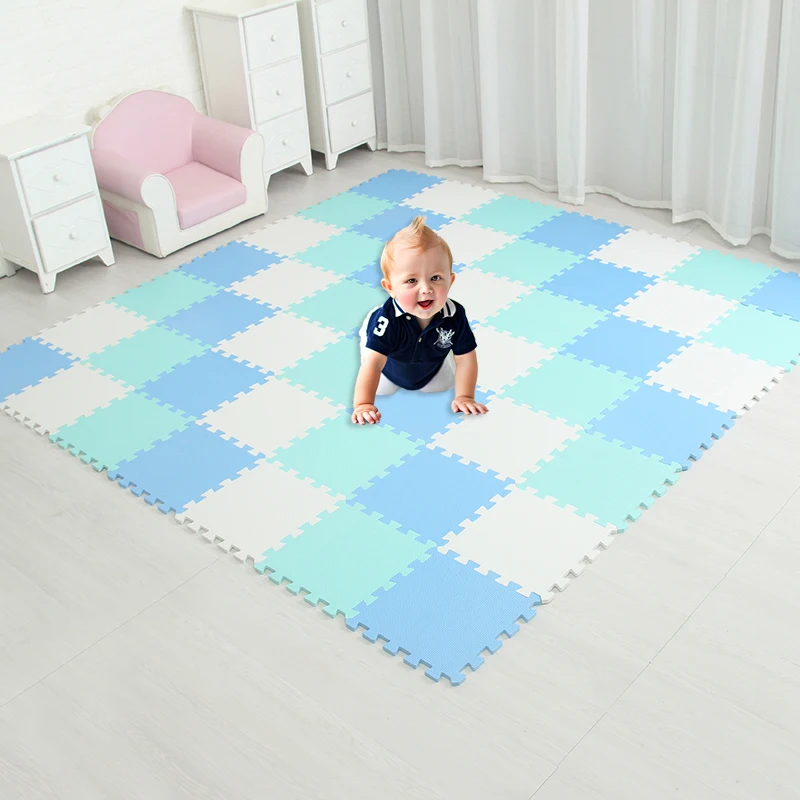 MEI QI COOL baby EVA Foam Play Puzzle Mat/ 18 or 24/lot Interlocking Exercise Tiles Floor Carpet Rug for Kid,Each 29*29CM