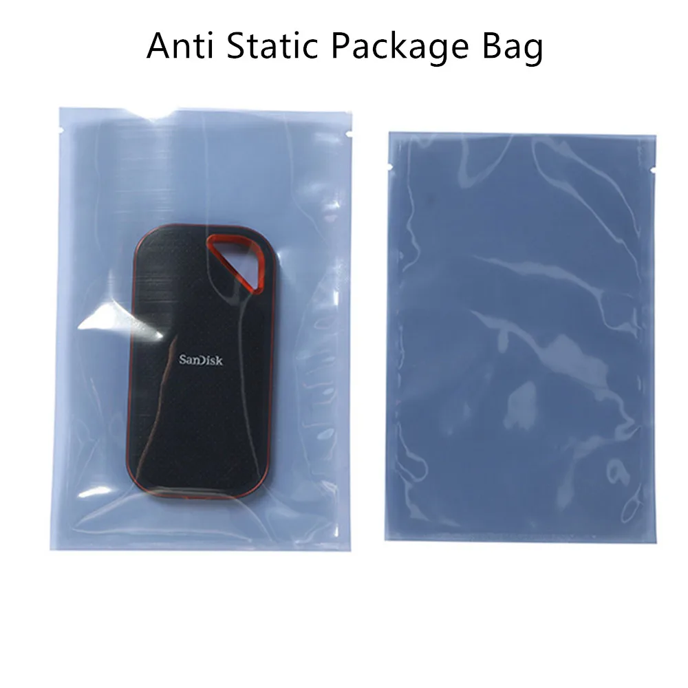 

100pcs Top Open Antistatic Bags - Heat Sealing Static-free Bag Electronic Accessories Packing Pouch Data Cable / USB Package