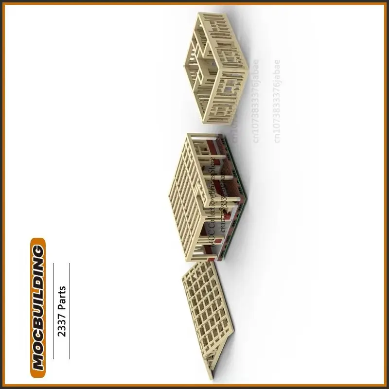 

Unfinished House Moc Building Blocks Diorama Model Constructor Architecture Technology Bricks DIY Assemble Display Toys Gifts