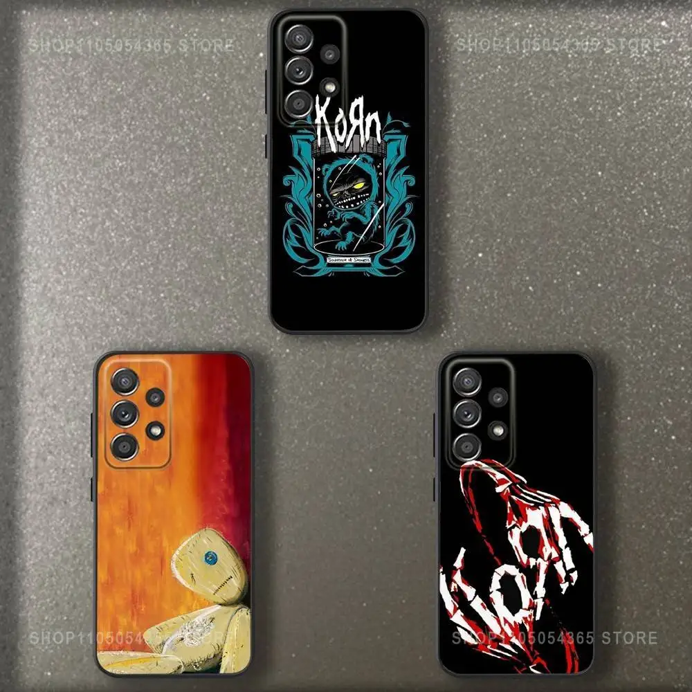 

The K-Korn Band Phone Case For Samsung S 25,24,23,22,30,21,10,9,Ultra,Plus,Lite,FE,4,5 G Soft Black Case