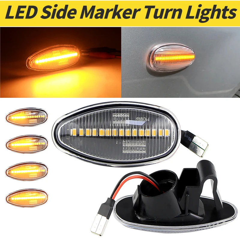 

2x Dynamic LED Side Marker Lights Turn Signal Lamp For Mitsubishi Outlander Lancer EVO I-Miev For Peugeot iOn For Citroen C-Zero