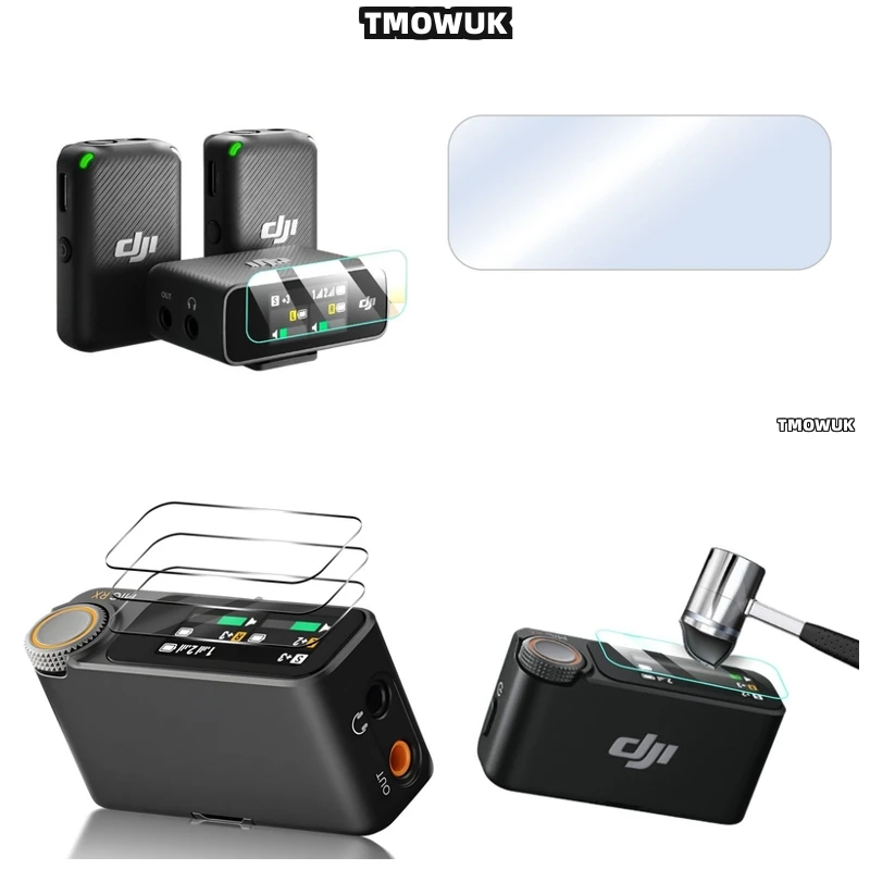 

For DJI Mic Mic 2, Easy Grip Tempered Glass For Comfortable Hold