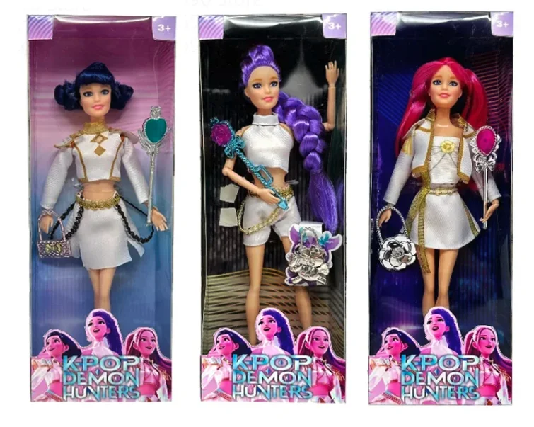 Kpop chasseurs de démons figurine en direct jouet Rumi Mira Zoey Sussy thème chanson de lumières colorées pour les Fans cadeaux d'anniversaire pour enfants