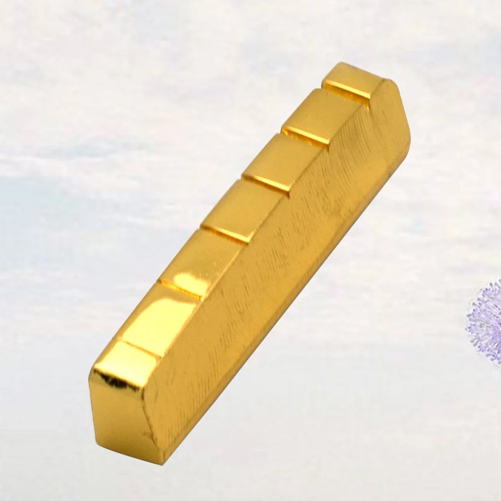 

Golden 43.2mm Brass Guitar Bridge Saddle Nut Durable Musical Accessory for Folk Classical Instruments Home Shop