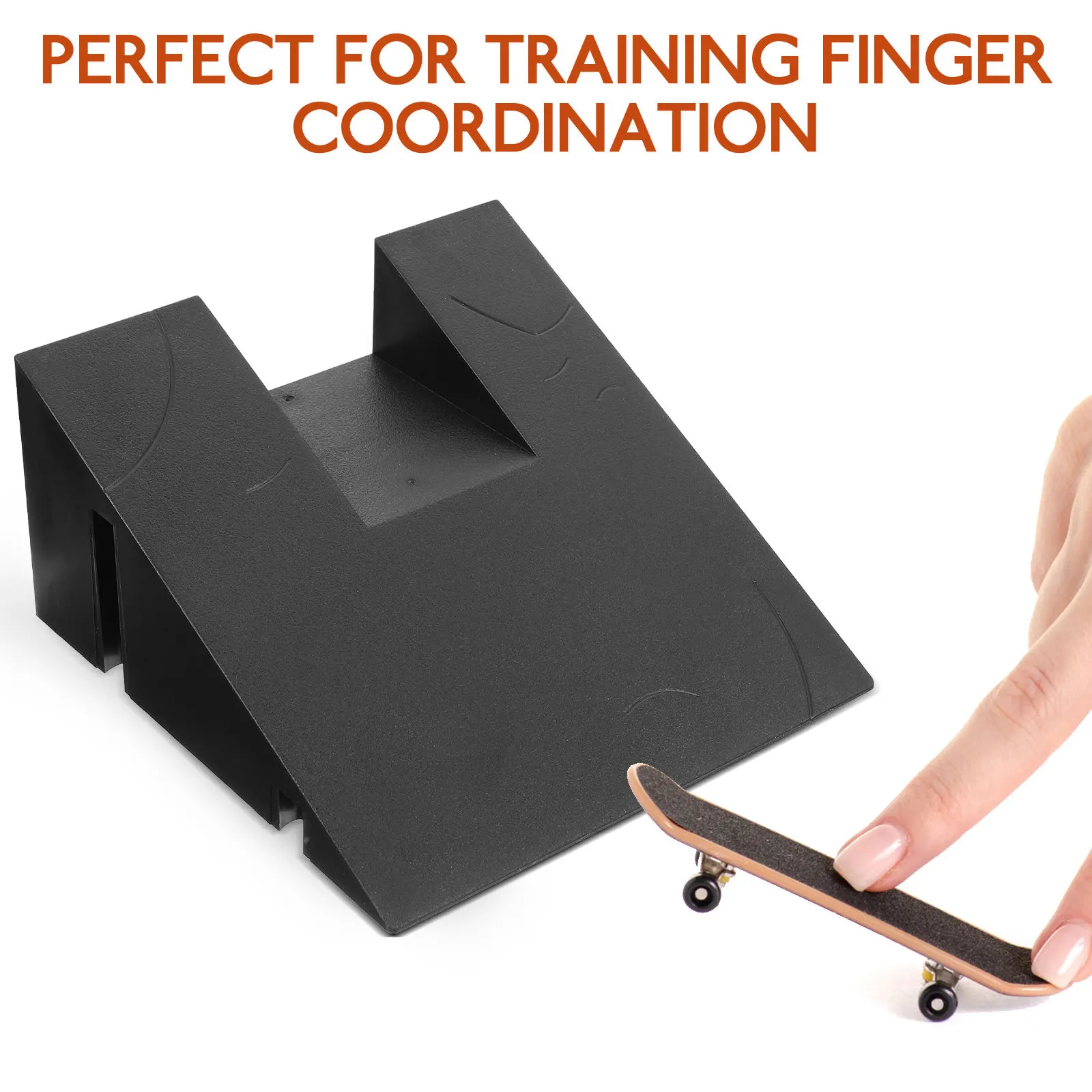 Fingerboard Park Ramp Premium Plastic Skateboard Fingerboard Exercise and Creative Play Skateboard Supply