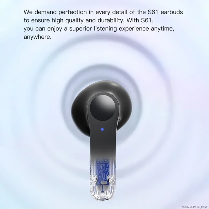 جديد S61 سماعات سماعة لاسلكية تعمل بالبلوتوث 5.3 شبه داخل الأذن سماعات HiFi ستيريو المزدوج HD ميكروفون دعوة سماعة الرياضة سماعات الموسيقى #2