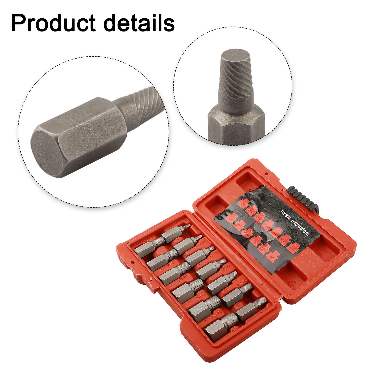 

Bolt Removal Tool Damaged Bolt Remover Car Repairs Construction Sites 1 2inch 13pcs Remover Easy Screw Removal Faster Threading