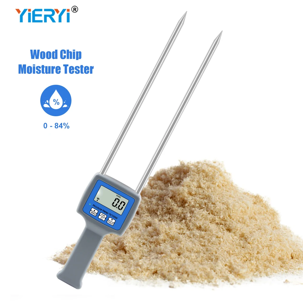 Professional Meter Moisture Meter Water Tester With Metal  for Wood Chips, Sawdust, Powder, Hay Bales, Peat.