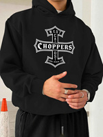 West Coast Choppers Hoodie-vintage Biker Motocycle Graphic Sweatshirt , Printed Patterns, Men's Hoodies
