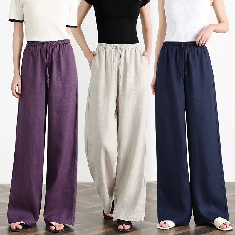 

Pant Women Wide Leg Long Pants High Waist Straight Trousers Y2k Streetwear Elegant Splice Work Casual Loose Solid Spring 2026