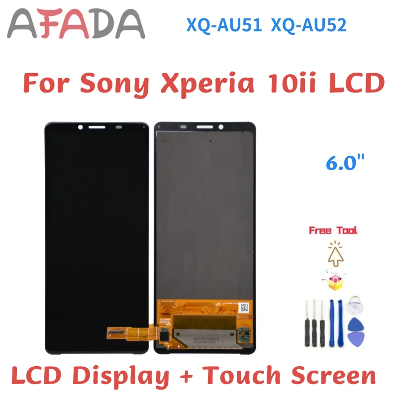 6.0 inch LCD For Sony Xperia 10 II LCD Display Touch Screen Digitizer Assembly For Sony X10 ii XQ-AU51 XQ-AU52 LCD Replacement