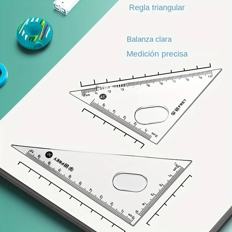 Imagem -04 - Geometria Régua e Bússola Grupo Desenho do Estudante Papelaria Matemática Material Escolar Presente para Menino e Menina Kawaii Pcs por Conjunto