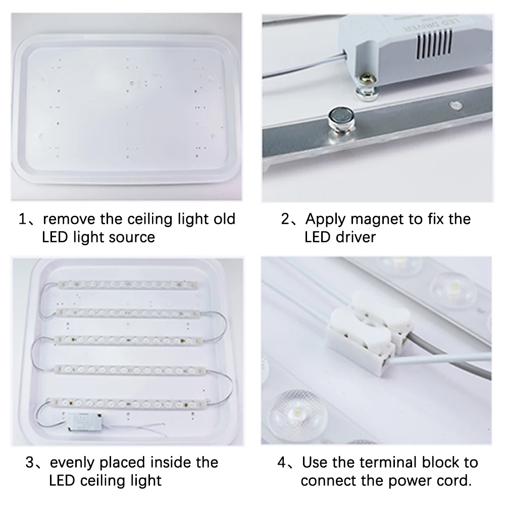 Imagem -05 - Barra de Luz do Módulo Led de Alto Brilho Substituição da Luz Teto Módulo Strip Magnético Sala Quarto 220v 40cm 50cm