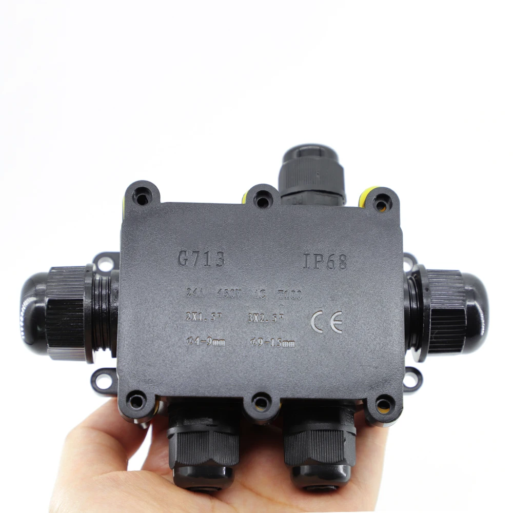 IP68 5 Way Electrical Juction Box 4-15mm Outdoor Underground Cable Junction Box Waterproof Box for Led Lighting Wire Connector