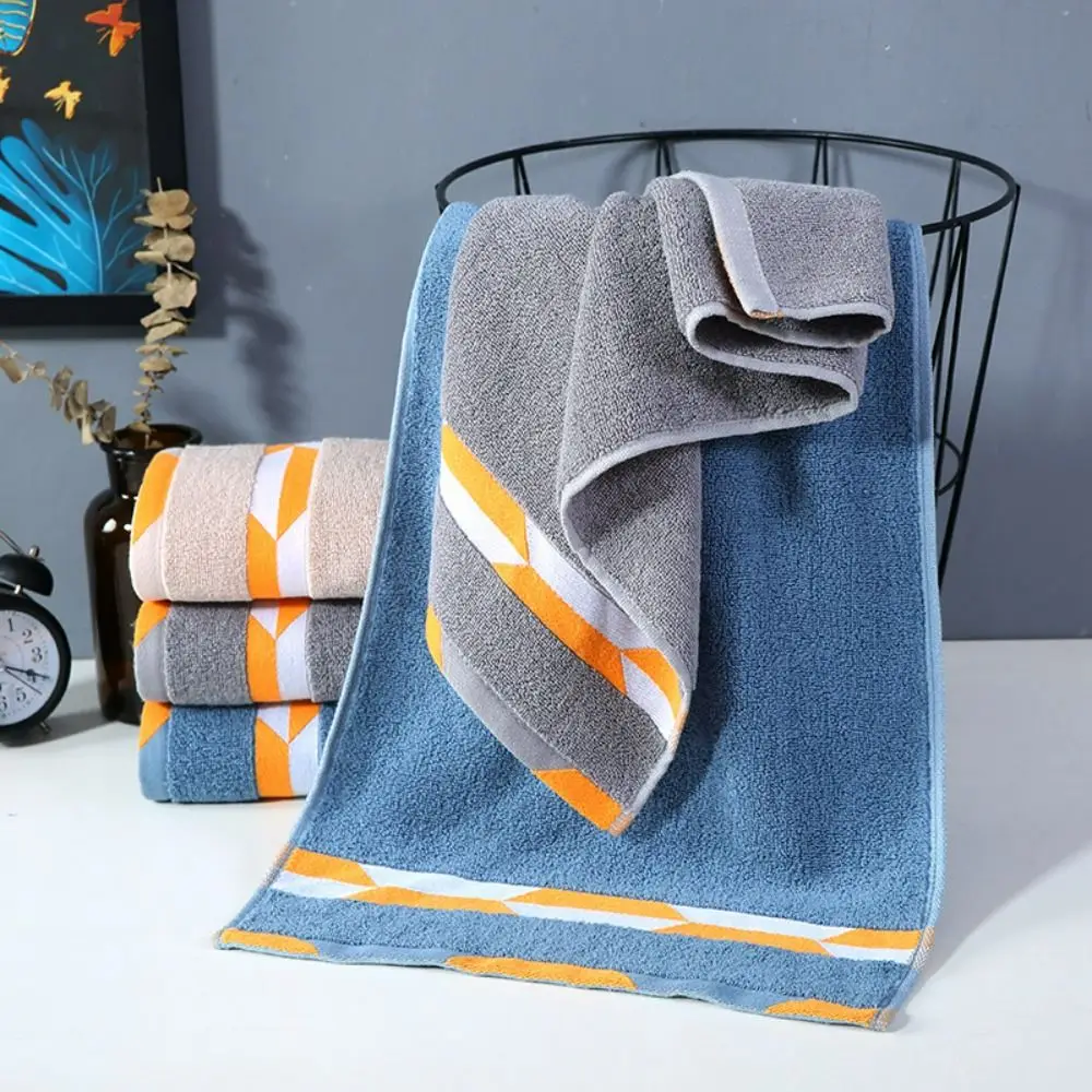 Cotton Face Towel Soft Towel Adult Splicing Embroidery Thickened Water Absorption Beach Towels Bathroom Towel