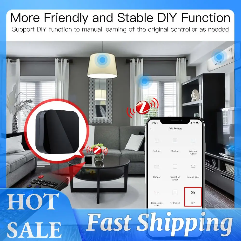 

Умный ИК-пульт дистанционного управления ZigBee, совместимый с Alexa и Google Home, на базе Tuya для умного дома