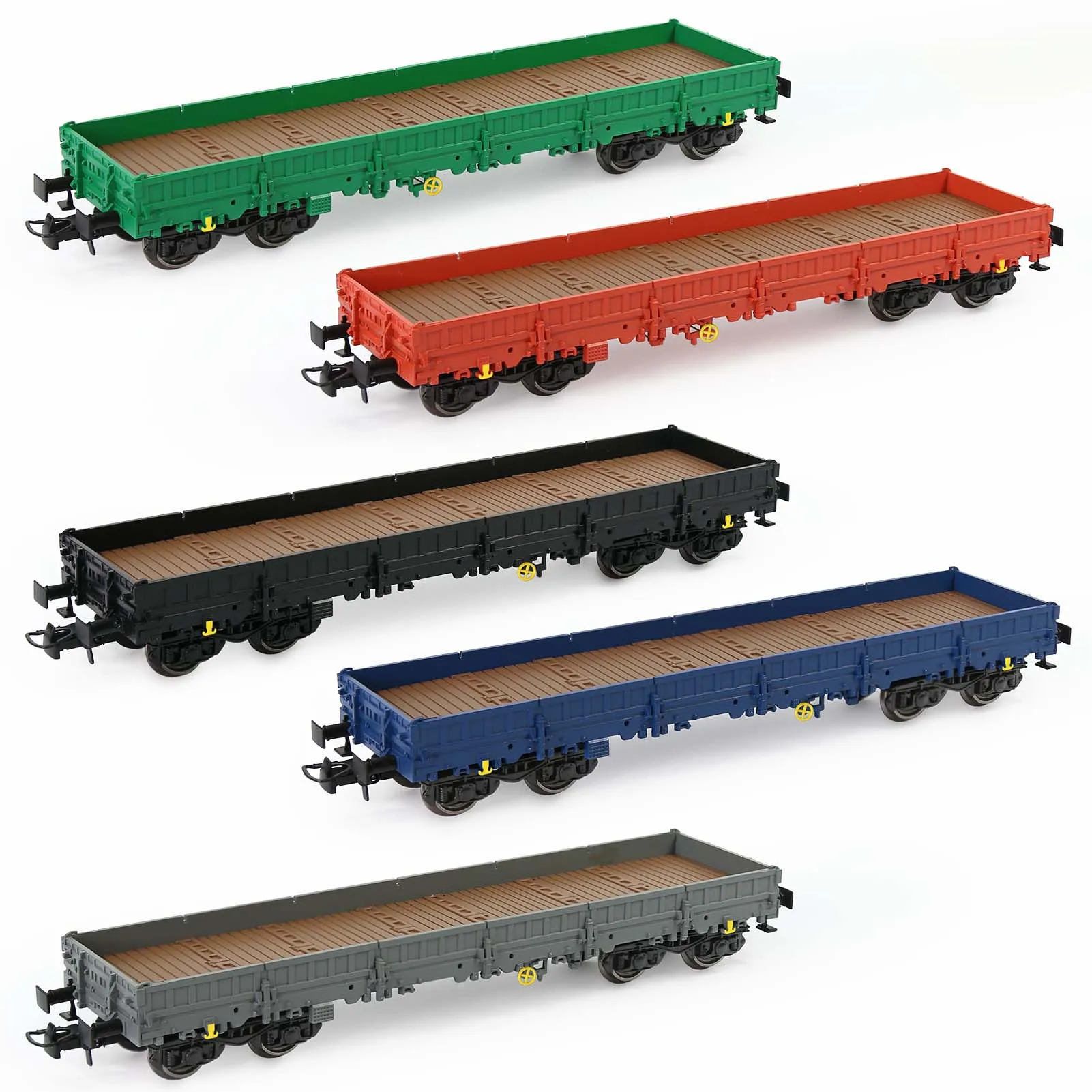Evemodel Train - HO Scale 40' Low-side Flat Car 1:87 Model Wagon Painted Unlettered C8764