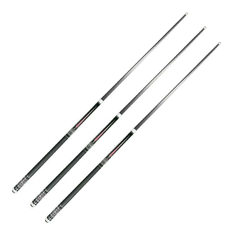 Chinese 12.4mm Black Eight Billiard Pool Cue Stick Single Cue Structure Carbon Fiber Butt 1/2 Split Extension Snooker Billiards