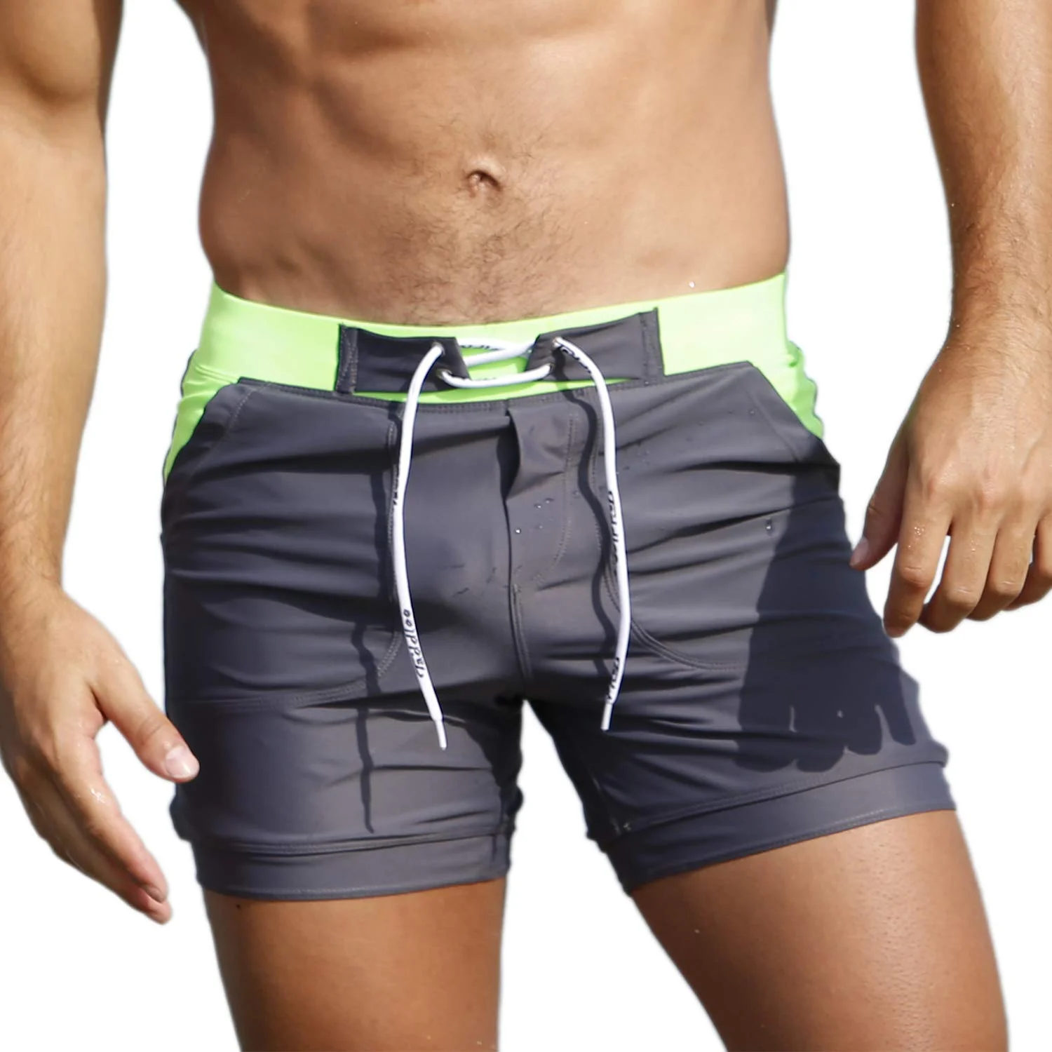 

Taddlee Мужские купальники Купальники Твердые базовые длинные плавки-боксеры Шорты для плавания