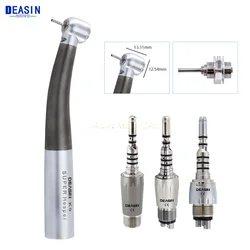 New Dental Titanium Fiber optic High Speed Handpiece Air Turbine with Ceramic Bearing Torque push button head For KAVO coupler