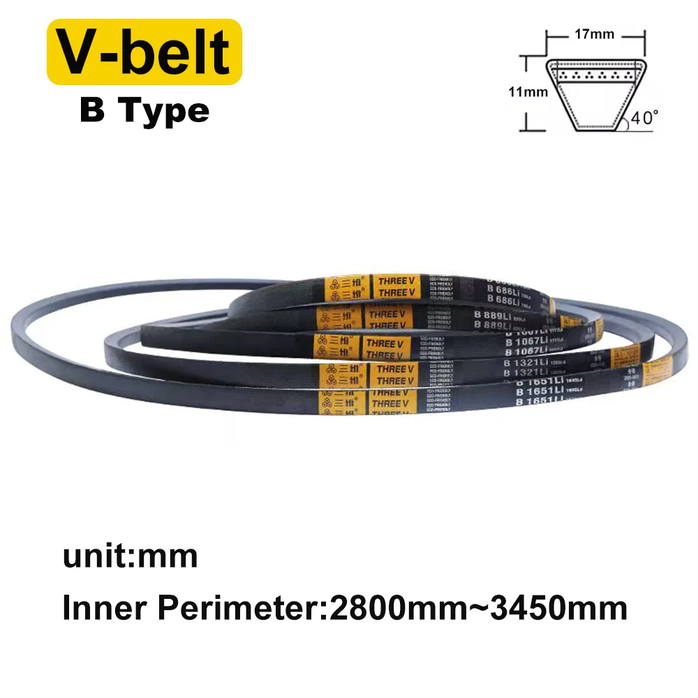 

Drive V Belt Type B Rubber Conveyor Belts Power Transmission Strap Perimeter:2800mm-3450mm