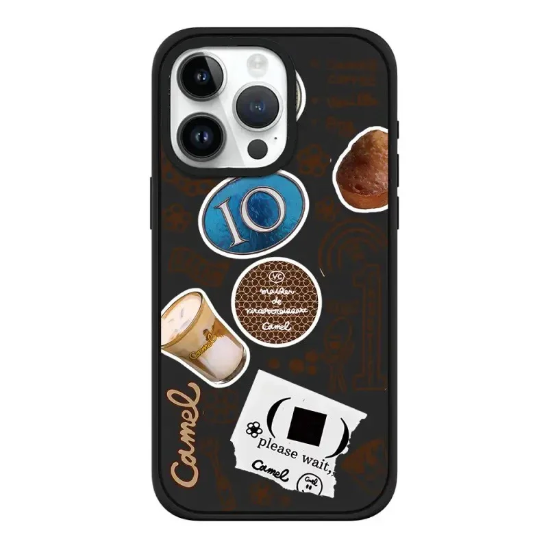 

Coffee Frosted Magnetic iPhone 13 15 14 16 Pro Max Protective Case, Fits iPhone 16 Pro Max