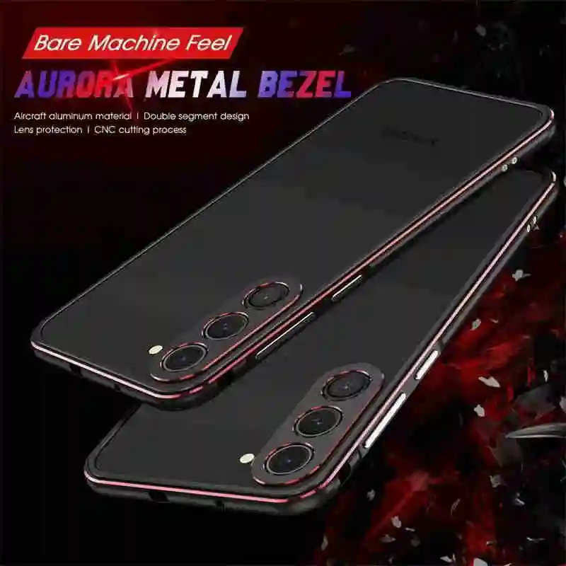 

Aluminum Bumper & Metal Lens Frame Case for Samsung Galaxy S23 S24 S22 Ultra S23Ultra S24Ultra Luxury Shockproof Cover