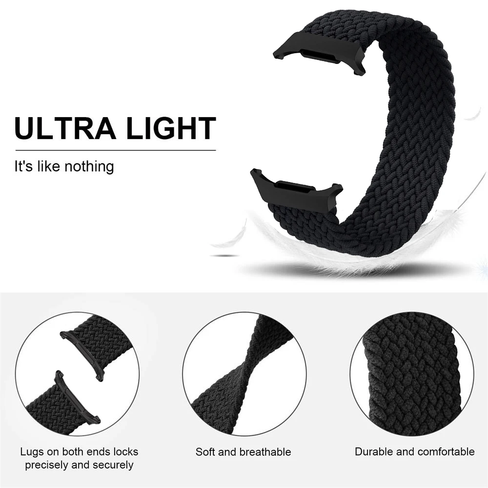 삼성 갤럭시 워치용 브레이드 솔로 루프, 울트라 스트랩, 스포츠 나일론 벨트 팔찌, 갤럭시 워치 7 울트라 밴드, 47mm 액세서리