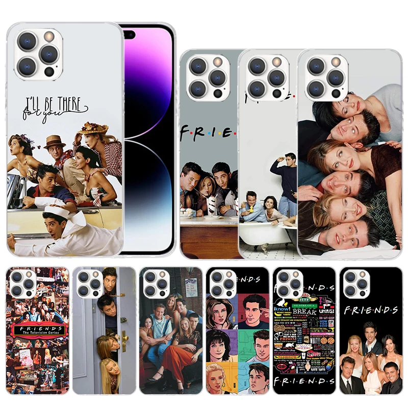 Friends Tv Show Funny Family Soft Cover for iPhone 15 14 13 12 Mini 11 Pro Max Print Phone Case X XS XR 7 Plus 8 + SE Pattern