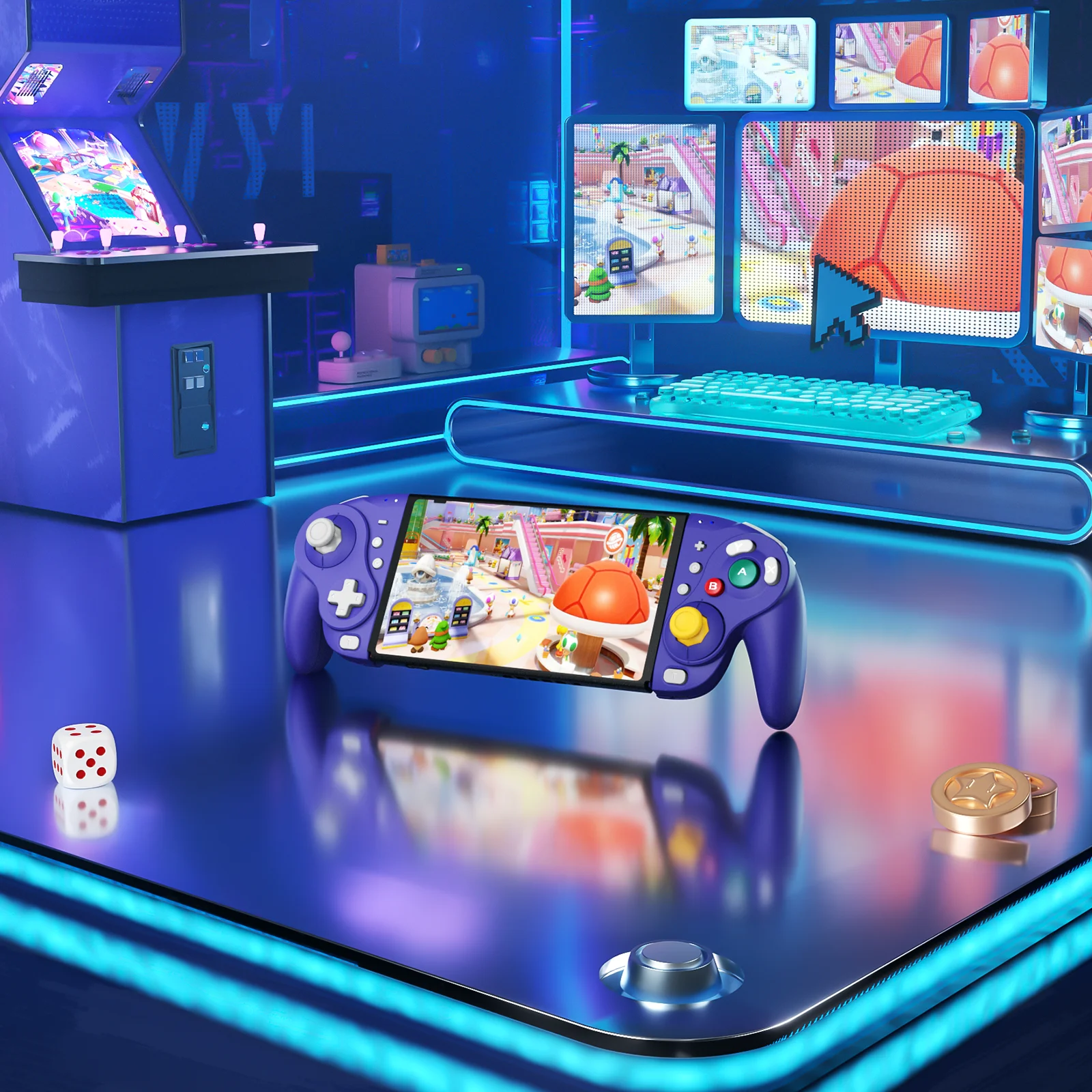 NYXI para Switch2/Switch Wizard Joy-pad inalámbrico violeta