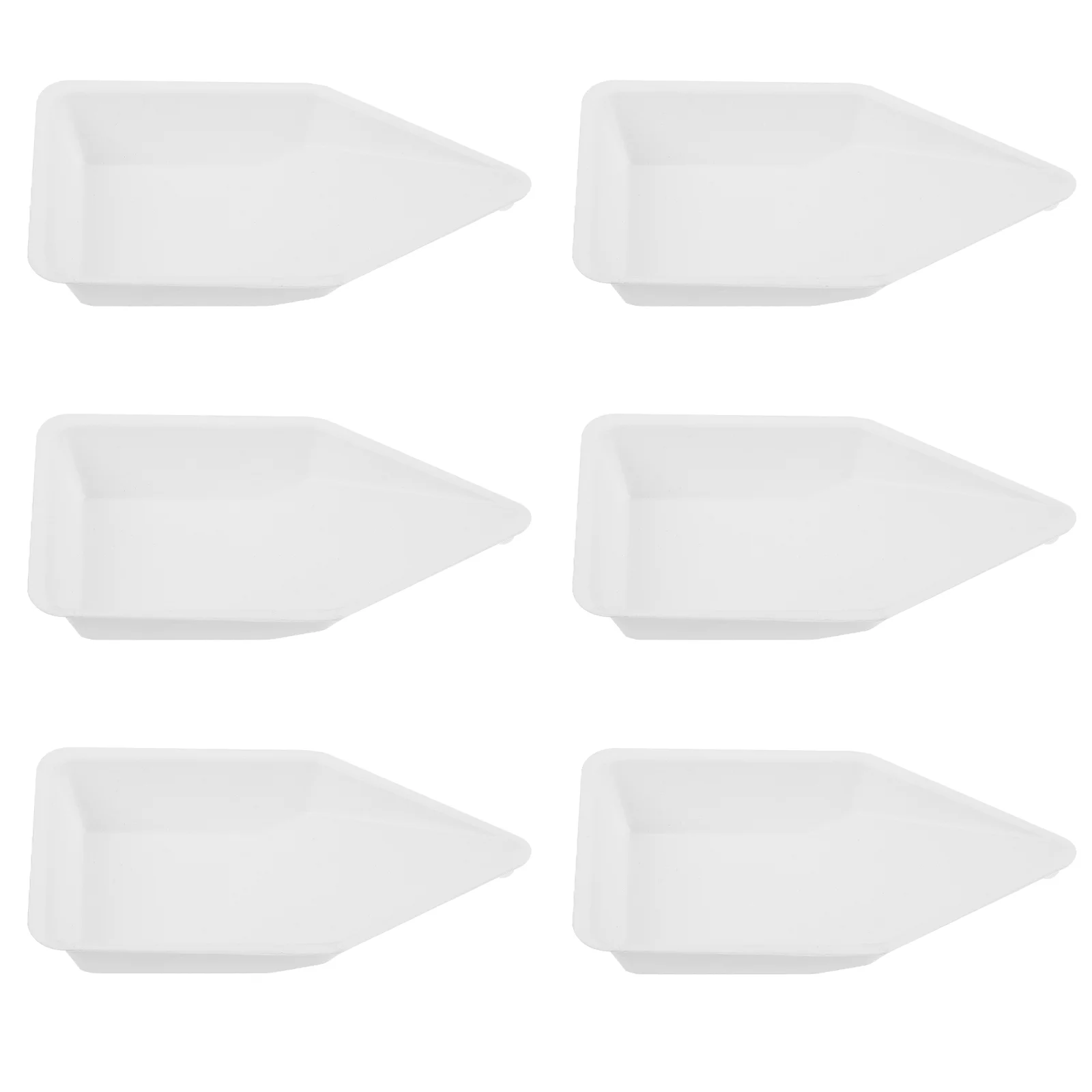 10 Pcs Measuring Cups Weighing Boat Plastic Plate Anti-Static Dish Disposable White Tray