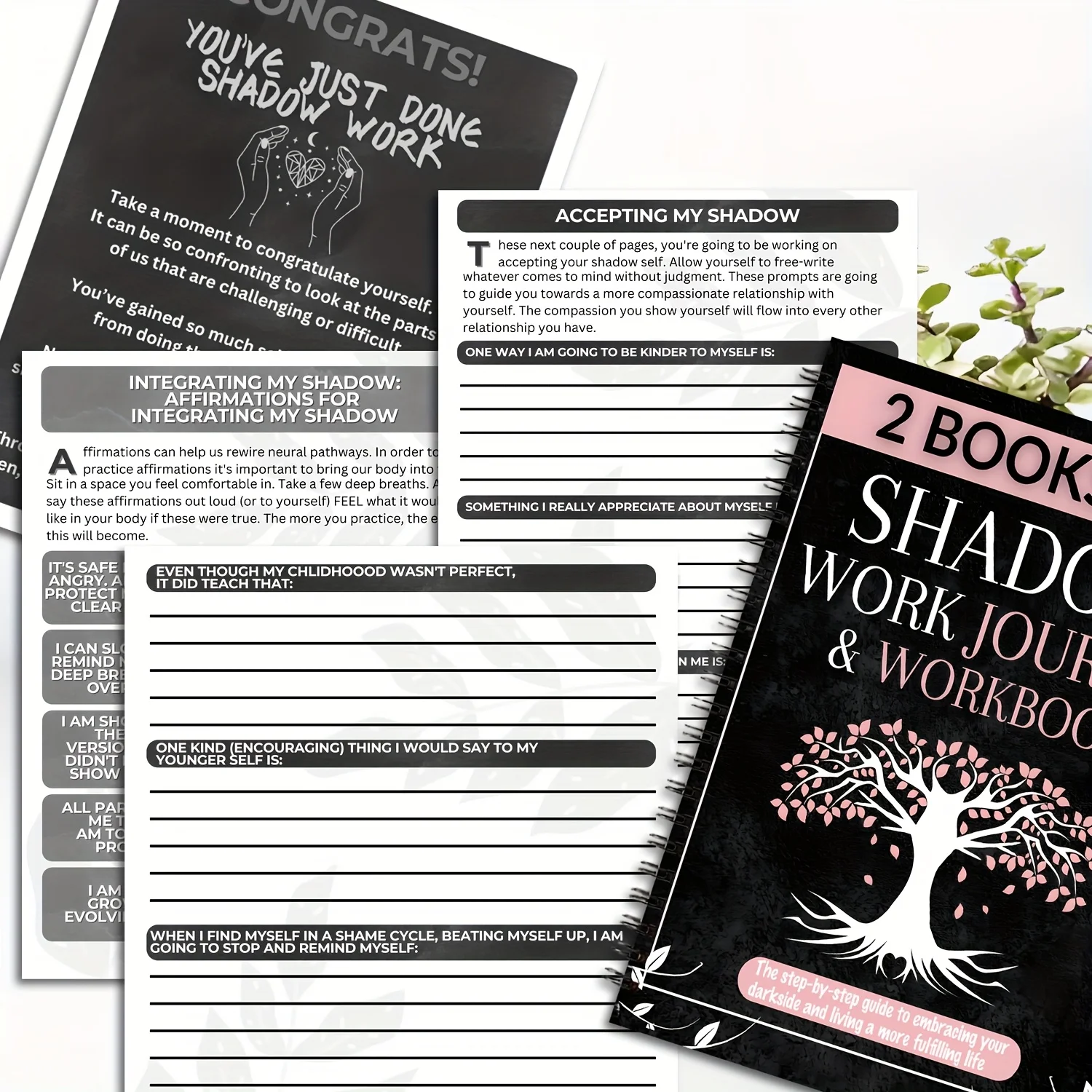 Essential Guide to Integrate and Transcend 2-in-1 Shadow Work Journal & Workbook: Your Shadows, Step-by-Step Prompts Notebook
