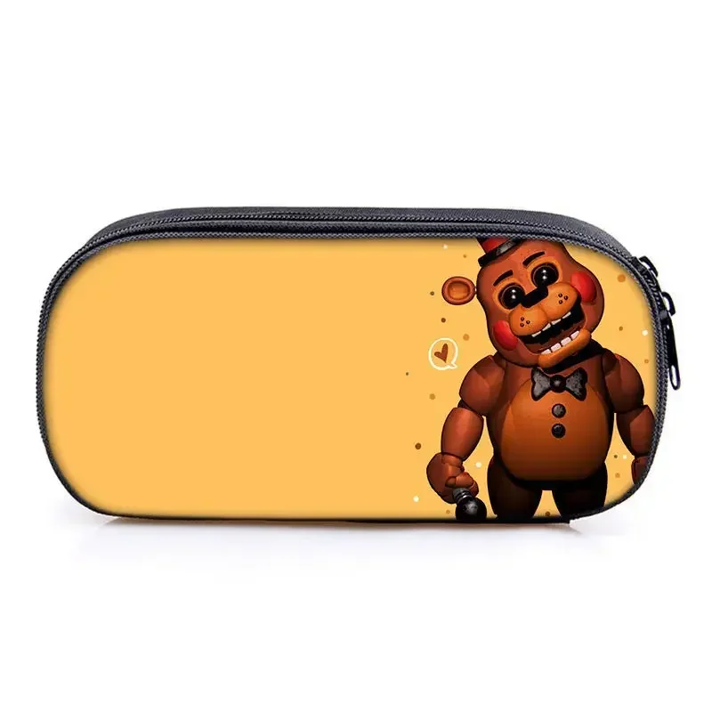 FNAF Pencil Case Kawaii Anime Figure Bag Game Five Night At Freddy Pencil Cases Pouch Stationery Back To School Supply Kids Gift