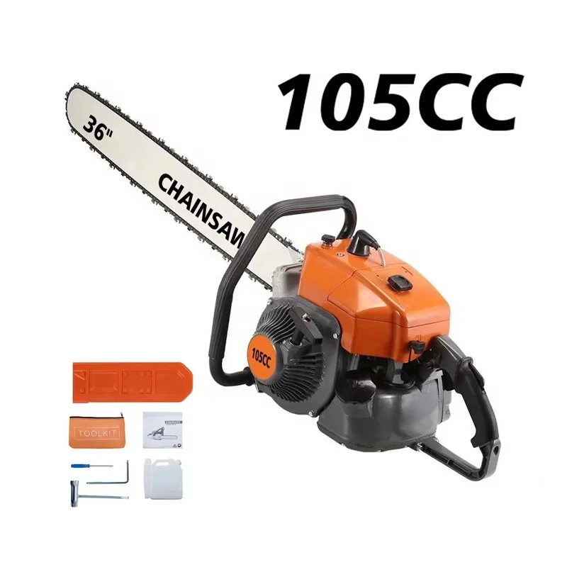 070 Gas Chainsaw 105CC Petrol Powered Saw 36'' Inch Industrial Big Wood Cutting Chain Saw Machine