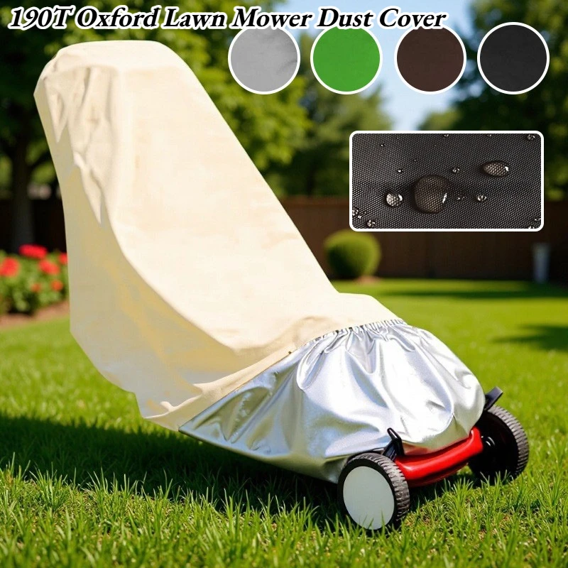 

1pcs 190T Polyester Oxford Lawn Mower Dust Cover Waterproof UV-Resistant Storage Slip on Cover for Outdoor Patio Garden