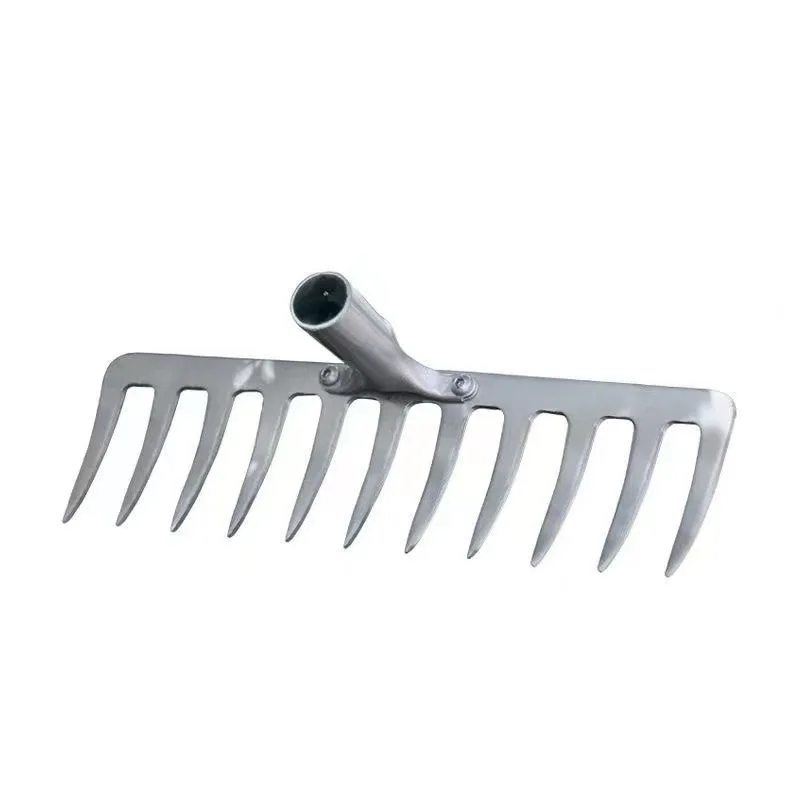 1pc Agricultural Rake for Soil Loosening Land Turning Multiple Functions Vegetable Planting Lawn Weeding Multi-tooth Rake