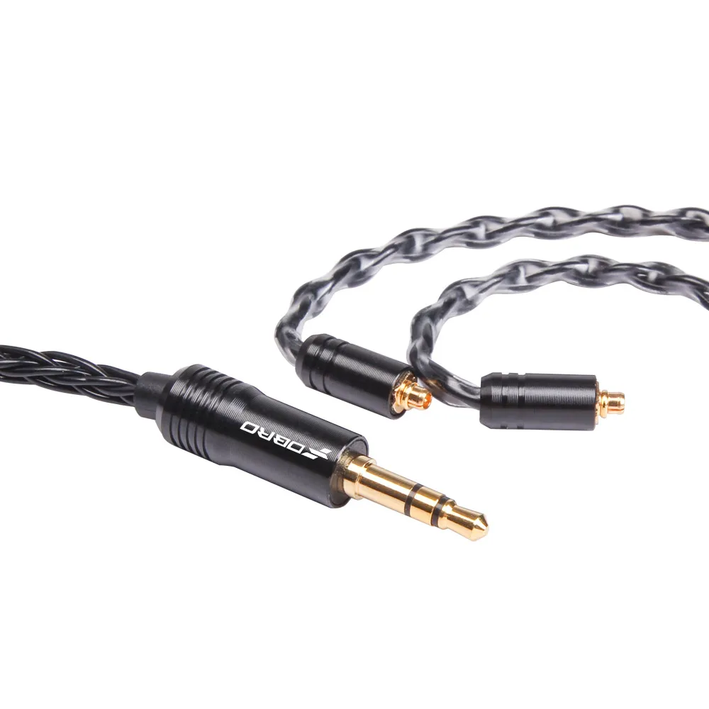 8core MMCX 2Pin 0.78 مللي متر سماعة كابل مع 3.5 مطلية بالذهب التوصيل متوازن سماعة الصوت كابل المقبس ل SE315 SE425 LS50