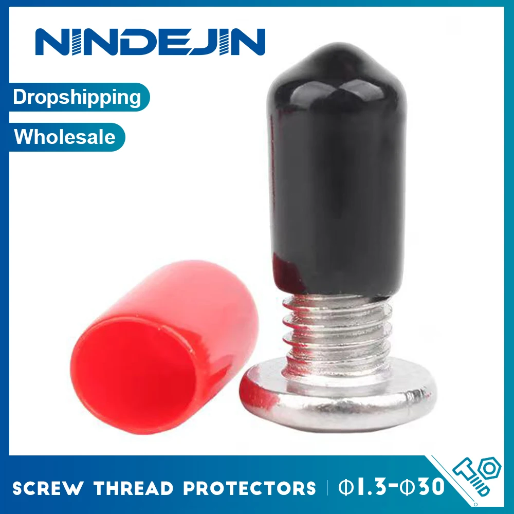 2-100pcs Rubber Screw Thread Protector Cover 1.3-60mm Pvc Bolts End Cap Cover For Metal Tube Rod Screw Decorative And Safety Cap