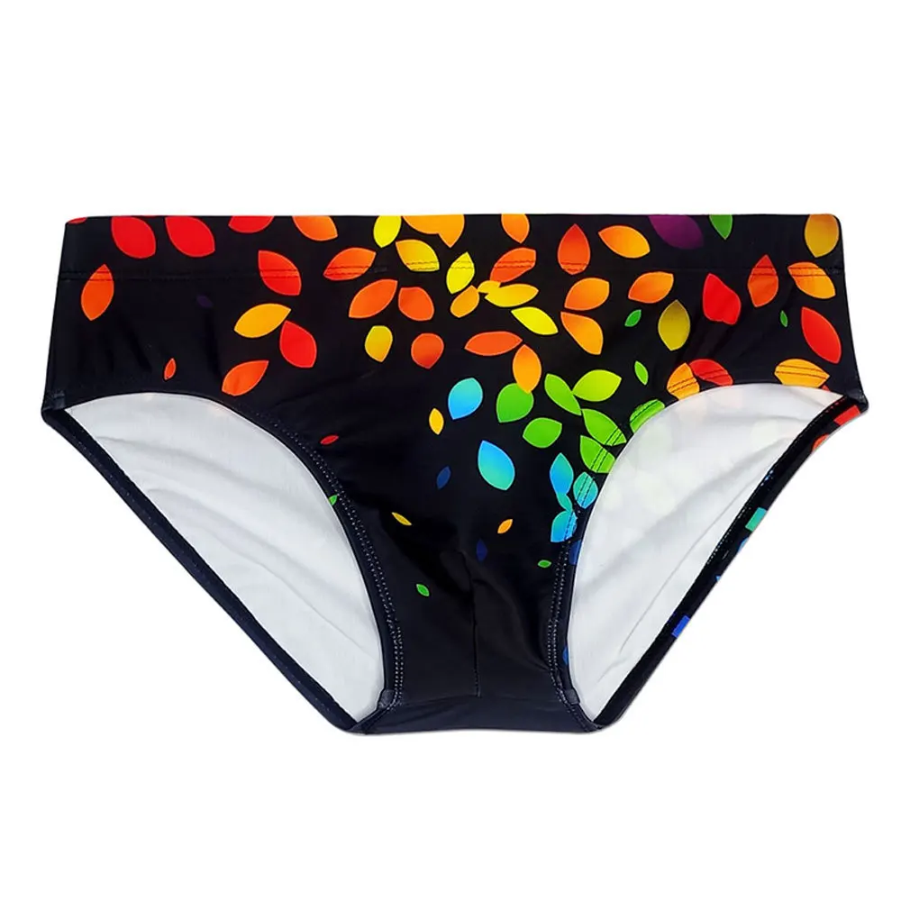 

Новые плавки-треугольники для мужчин с ярким цветным принтом, спортивные, в европейском и американском стиле, с низкой посадкой, для пляжа и фитнеса, модель 362