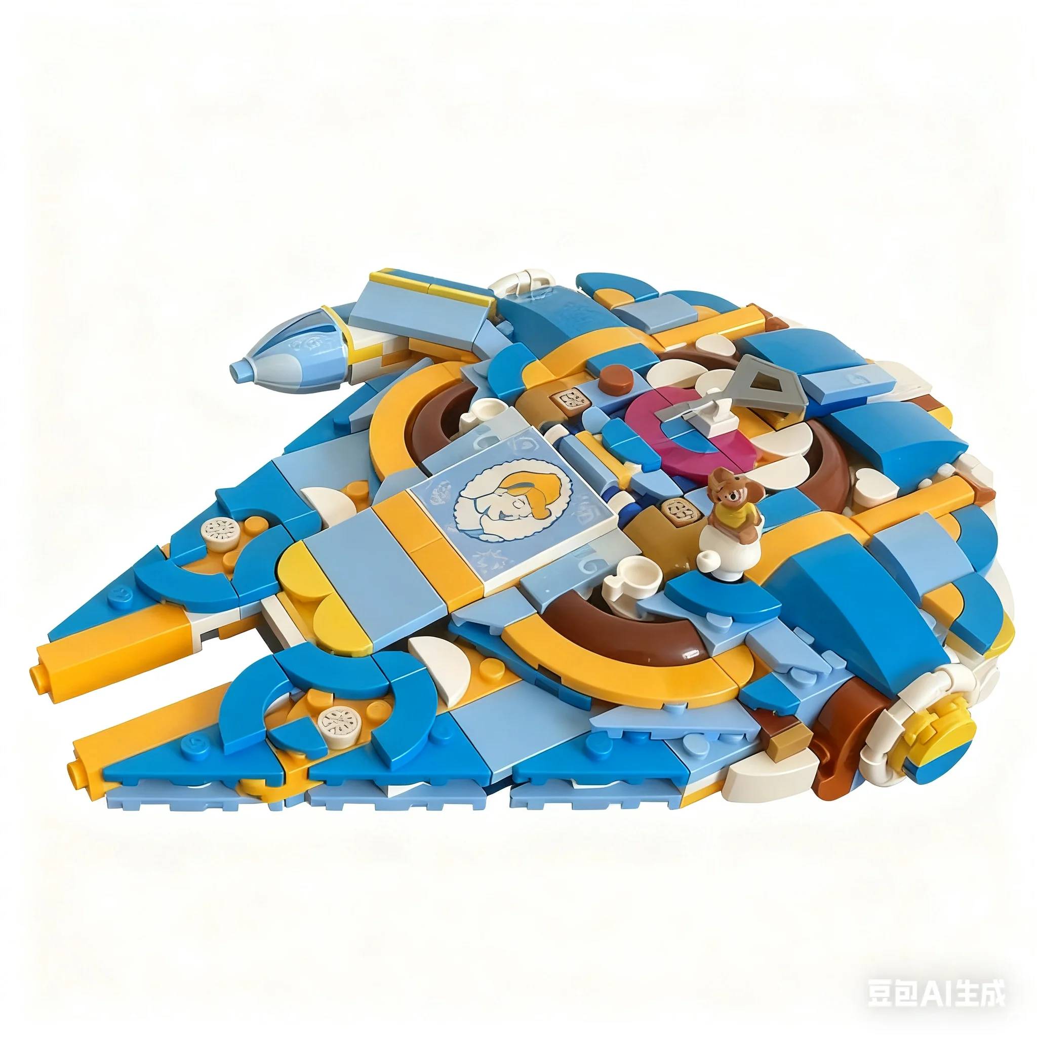 373pcs MOC Cinderella's Royal Falcon! Alt Star Battle Model Building Blocks Christmas Gifts Construction Toys Education DIY